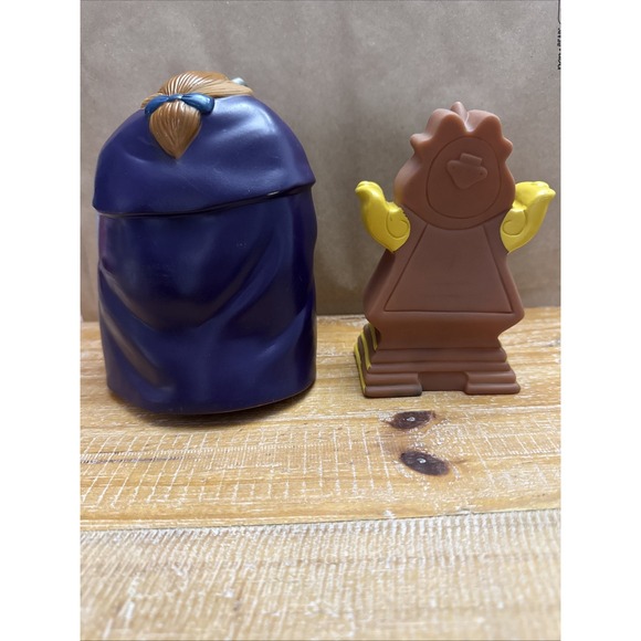 Lot of 2 Pizza Hut Disney Beauty and the Beast Puppets Beast And Cogsworth - Picture 2 of 3